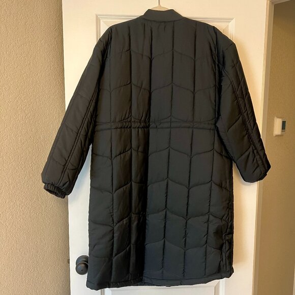 Amazon Essentials Navy Blue Quilted Puffer Insulated Long Midi Coat - Picture 7 of 7